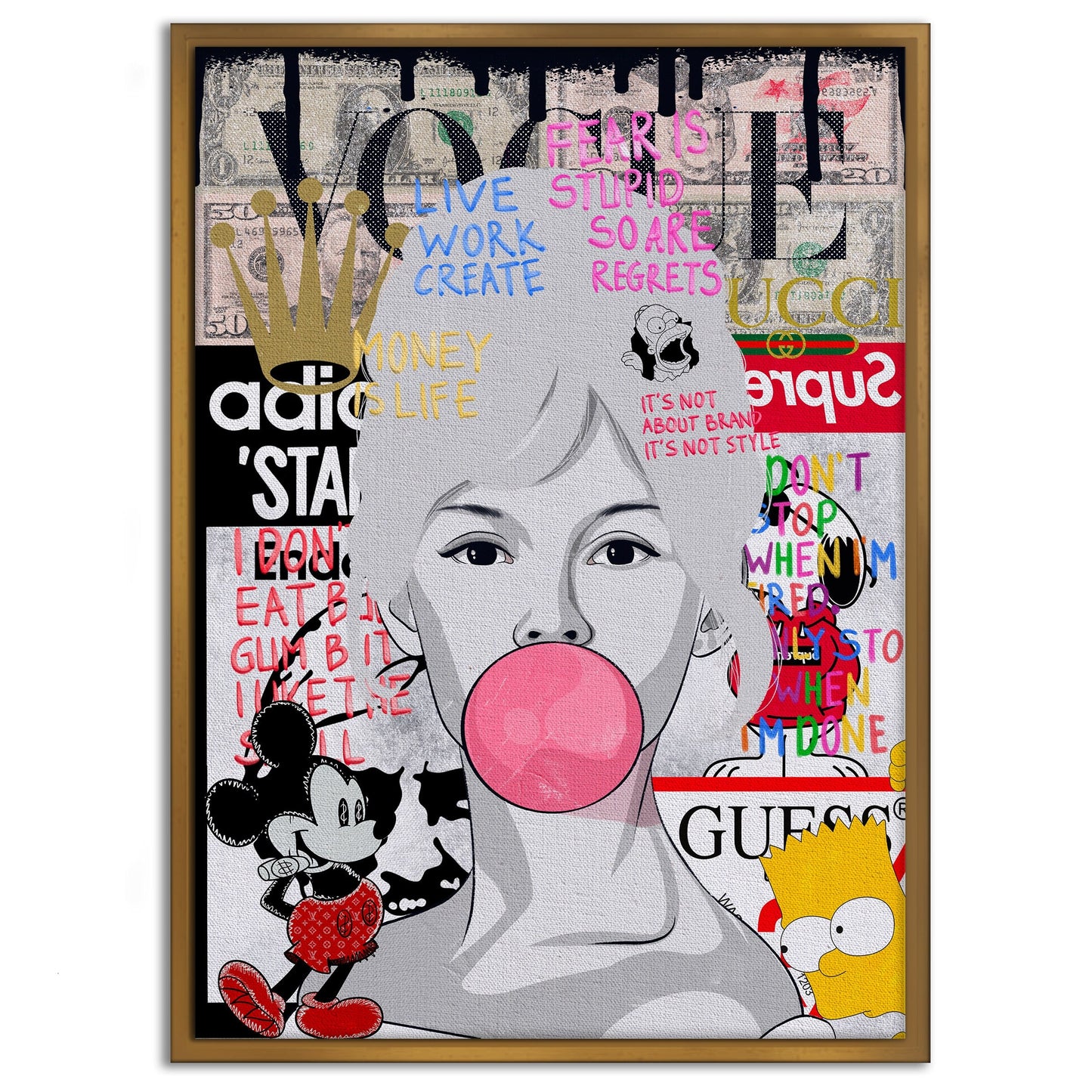 Brigitte Bardot - Leinwandbild Pop Art