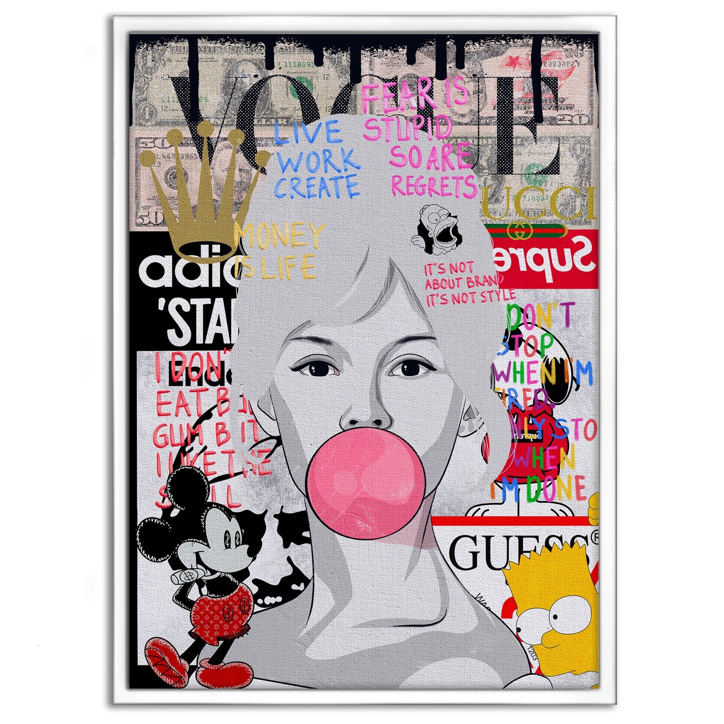 Brigitte Bardot - Leinwandbild Pop Art