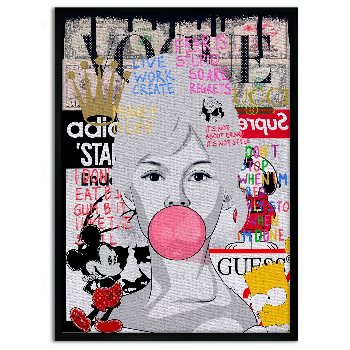 Brigitte Bardot - Leinwandbild Pop Art