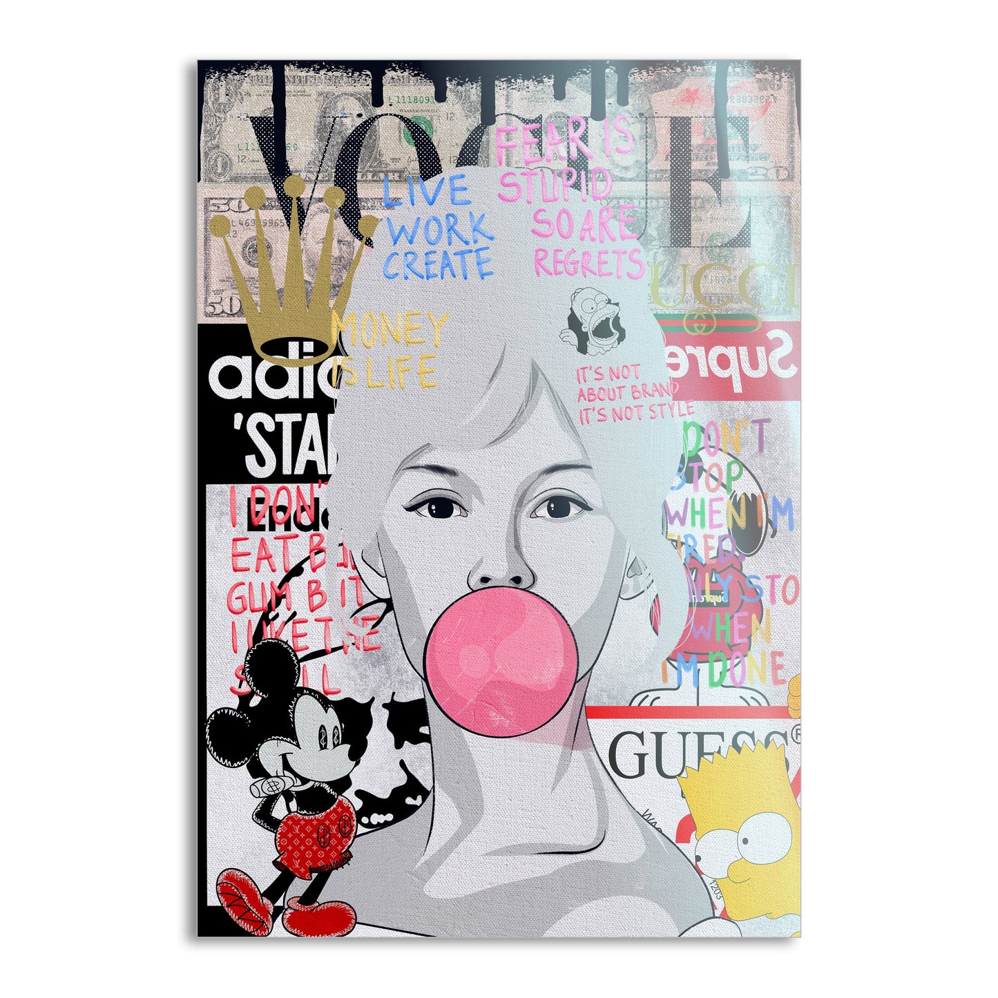 Brigitte Bardot - Leinwandbild Pop Art
