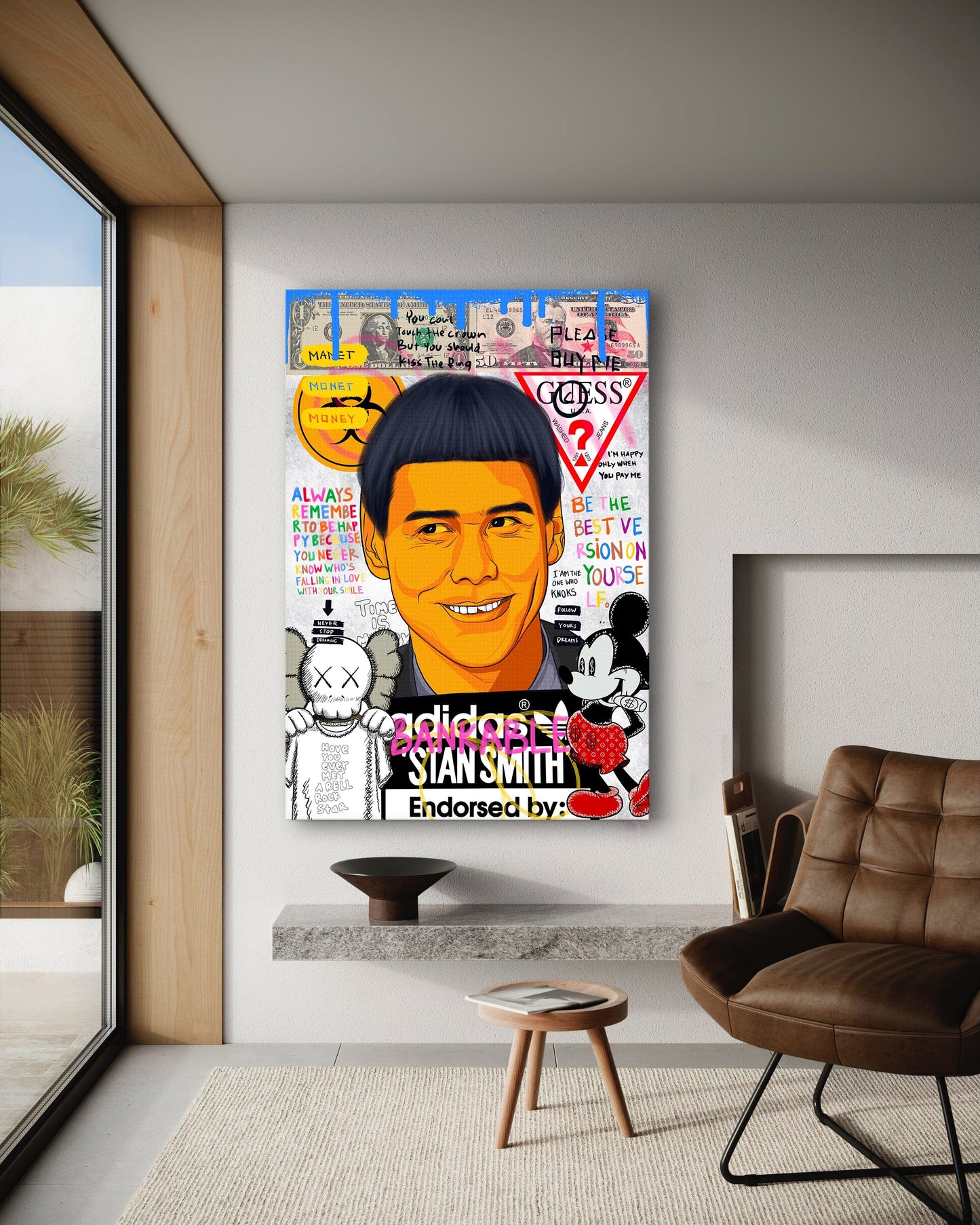 Carrey - Leinwandbild Pop Art