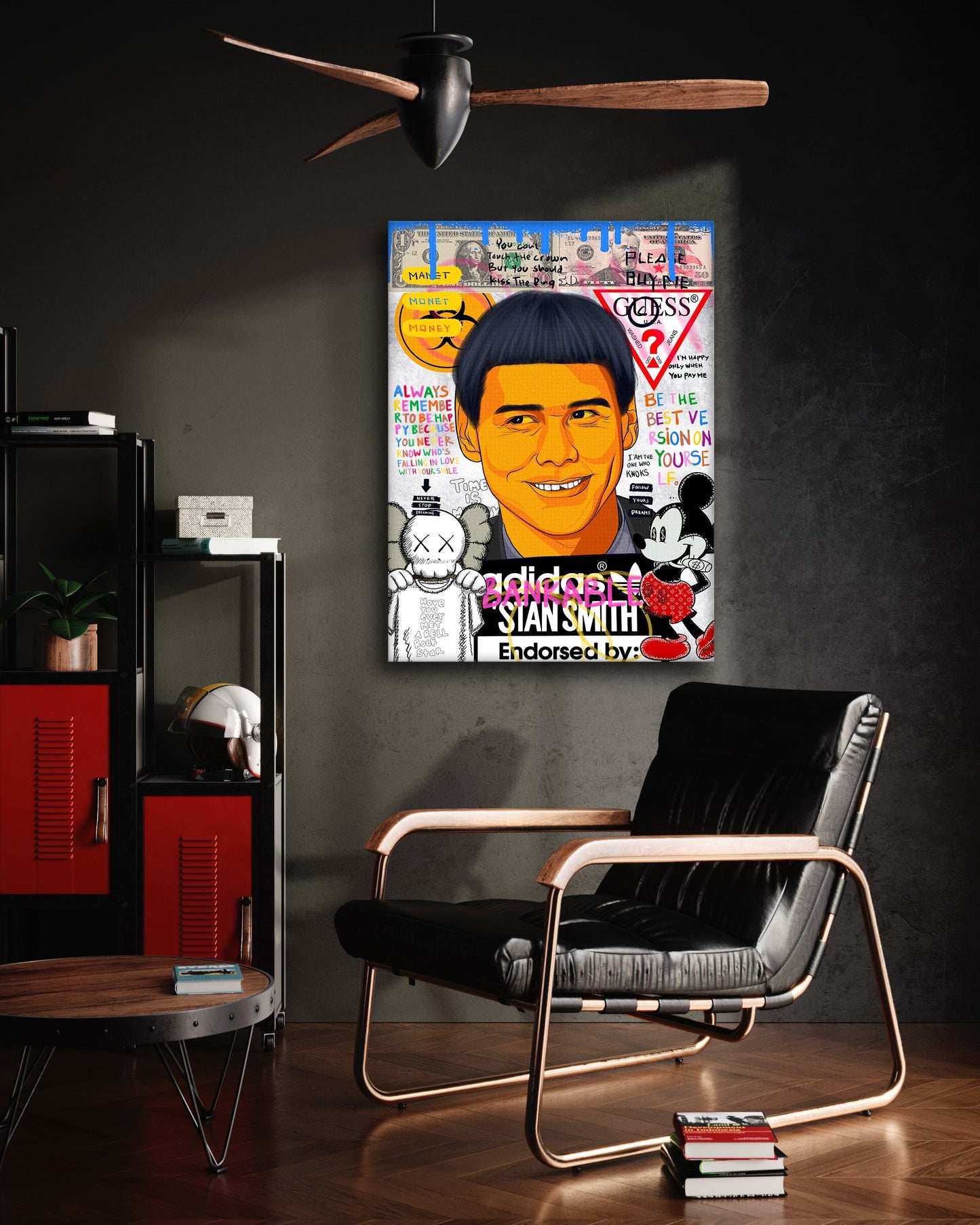 Carrey - Leinwandbild Pop Art