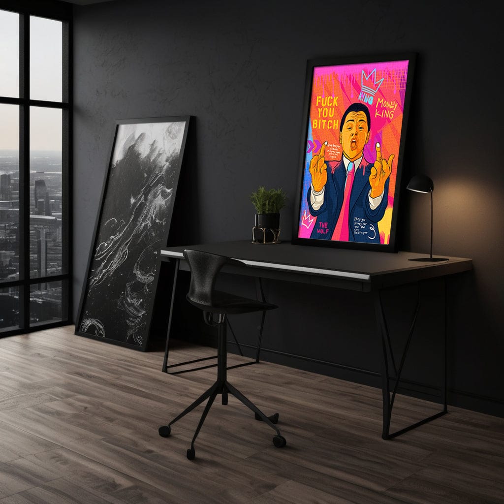 DiCaprio Fuck - Leinwandbild Pop Art