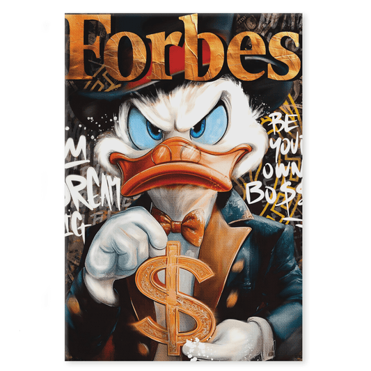 Dollar Dagobert FORBES - Leinwandbild Pop Art / Motivation
