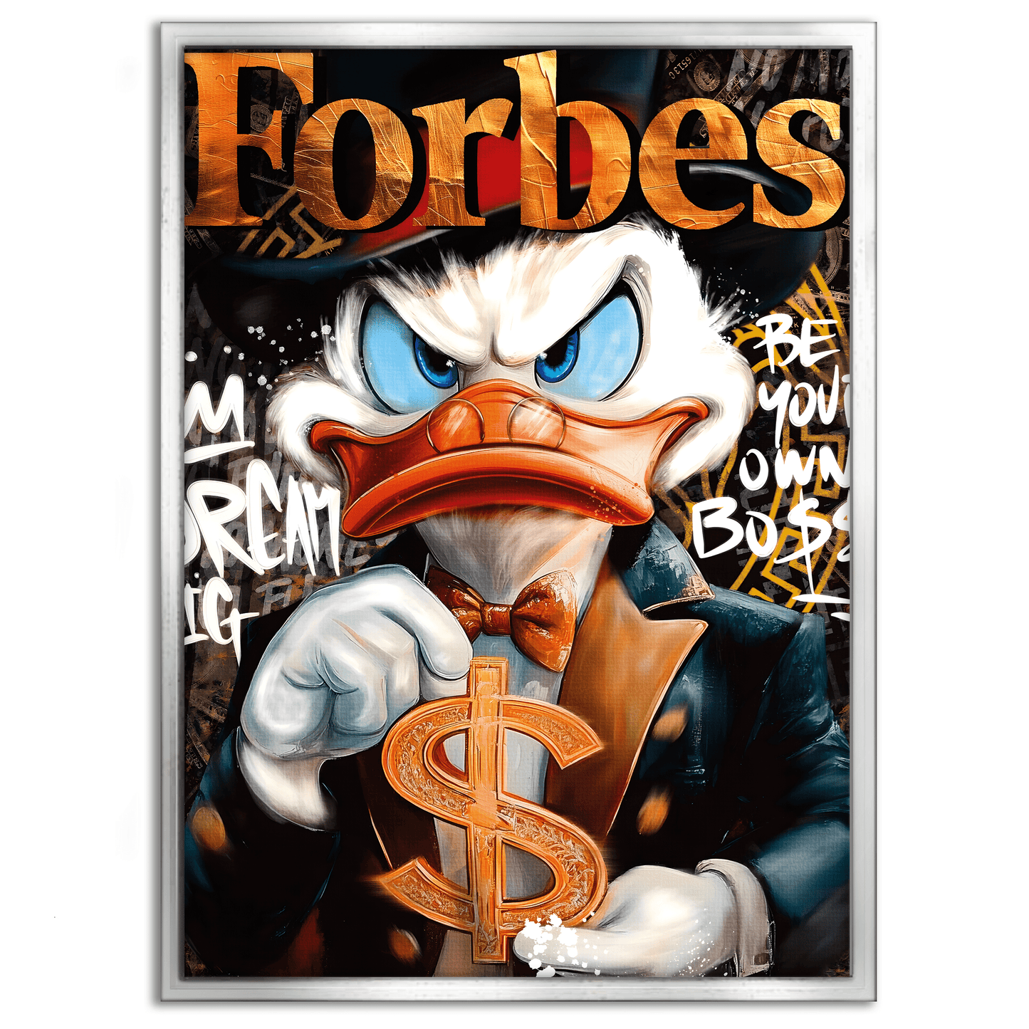 Dollar Dagobert FORBES - Leinwandbild Pop Art / Motivation