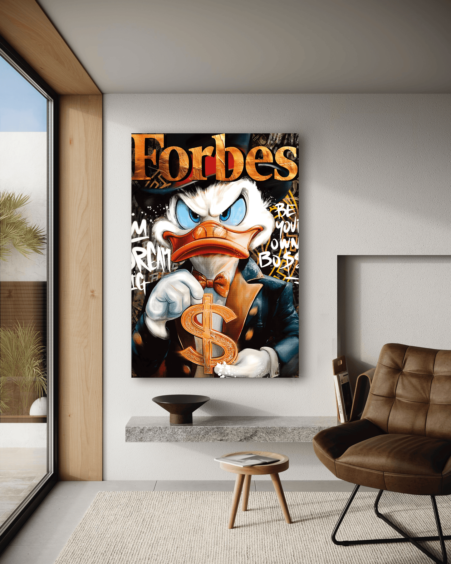 Dollar Dagobert FORBES - Leinwandbild Pop Art / Motivation