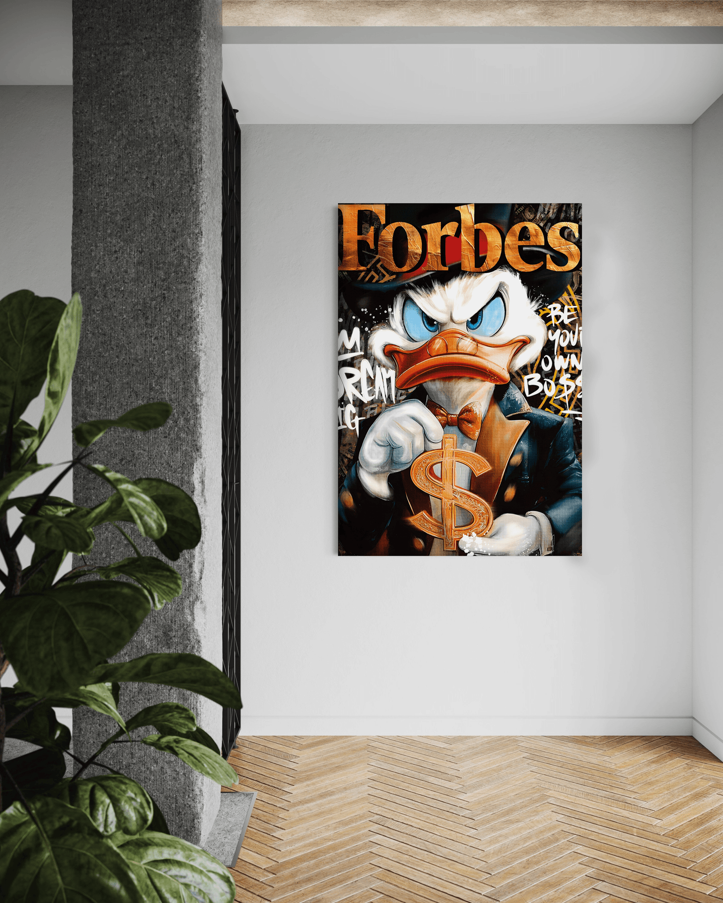 Dollar Dagobert FORBES - Leinwandbild Pop Art / Motivation