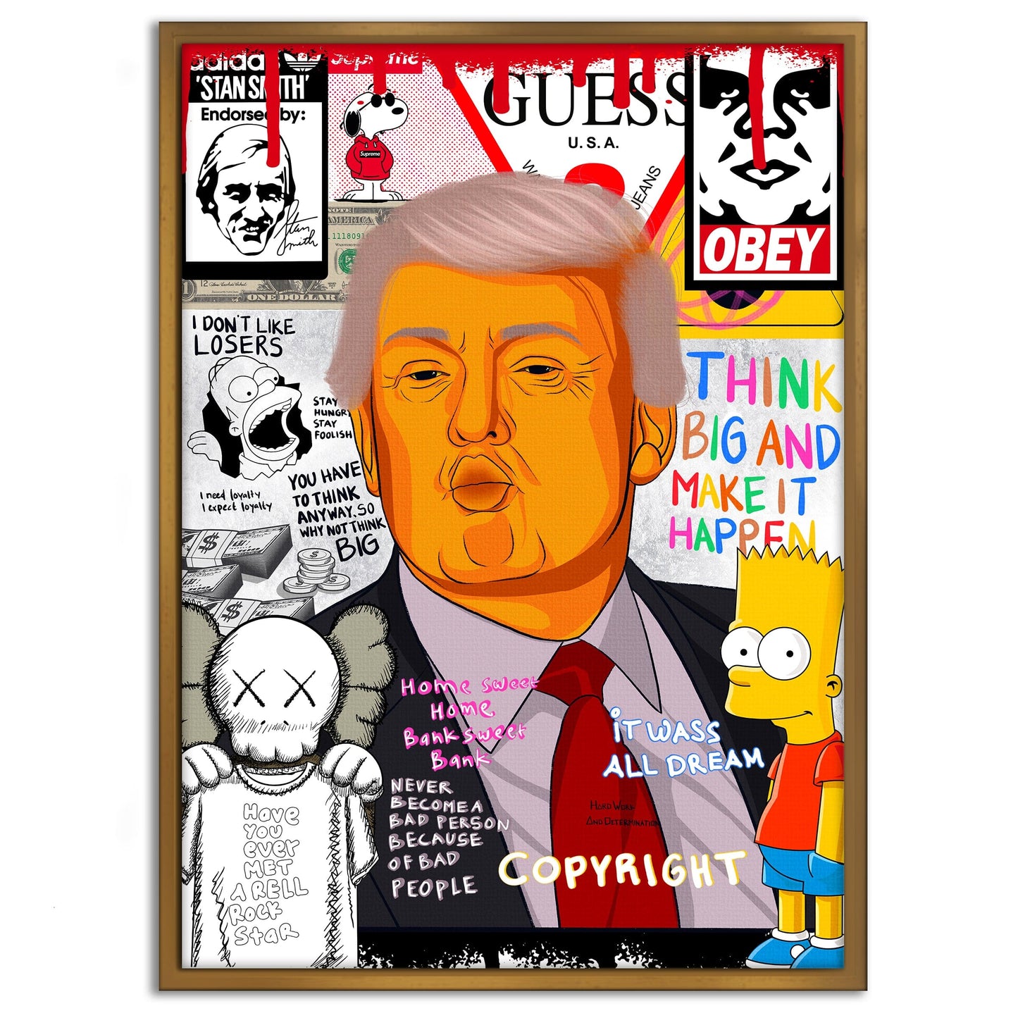 Donald Trump - Leinwandbild Pop Art