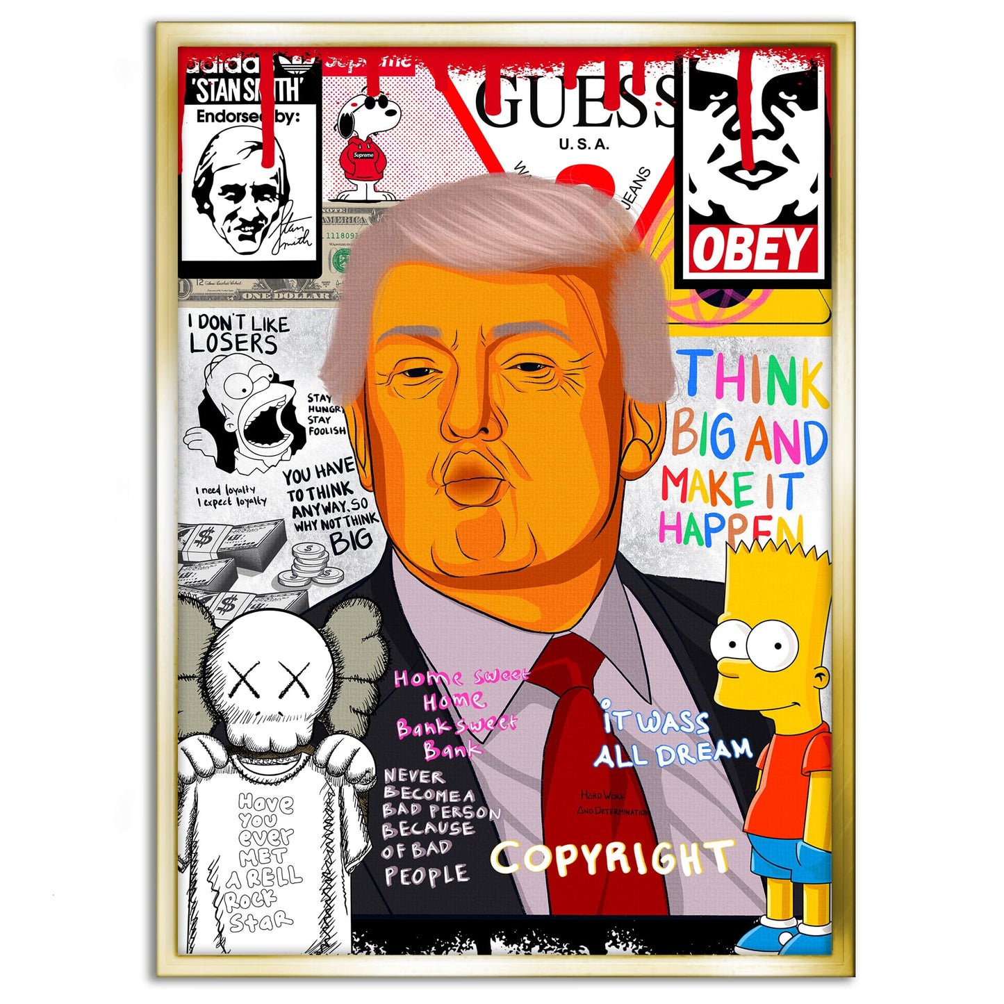 Donald Trump - Leinwandbild Pop Art