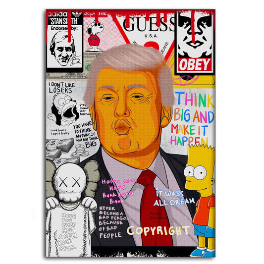 Donald Trump - Leinwandbild Pop Art