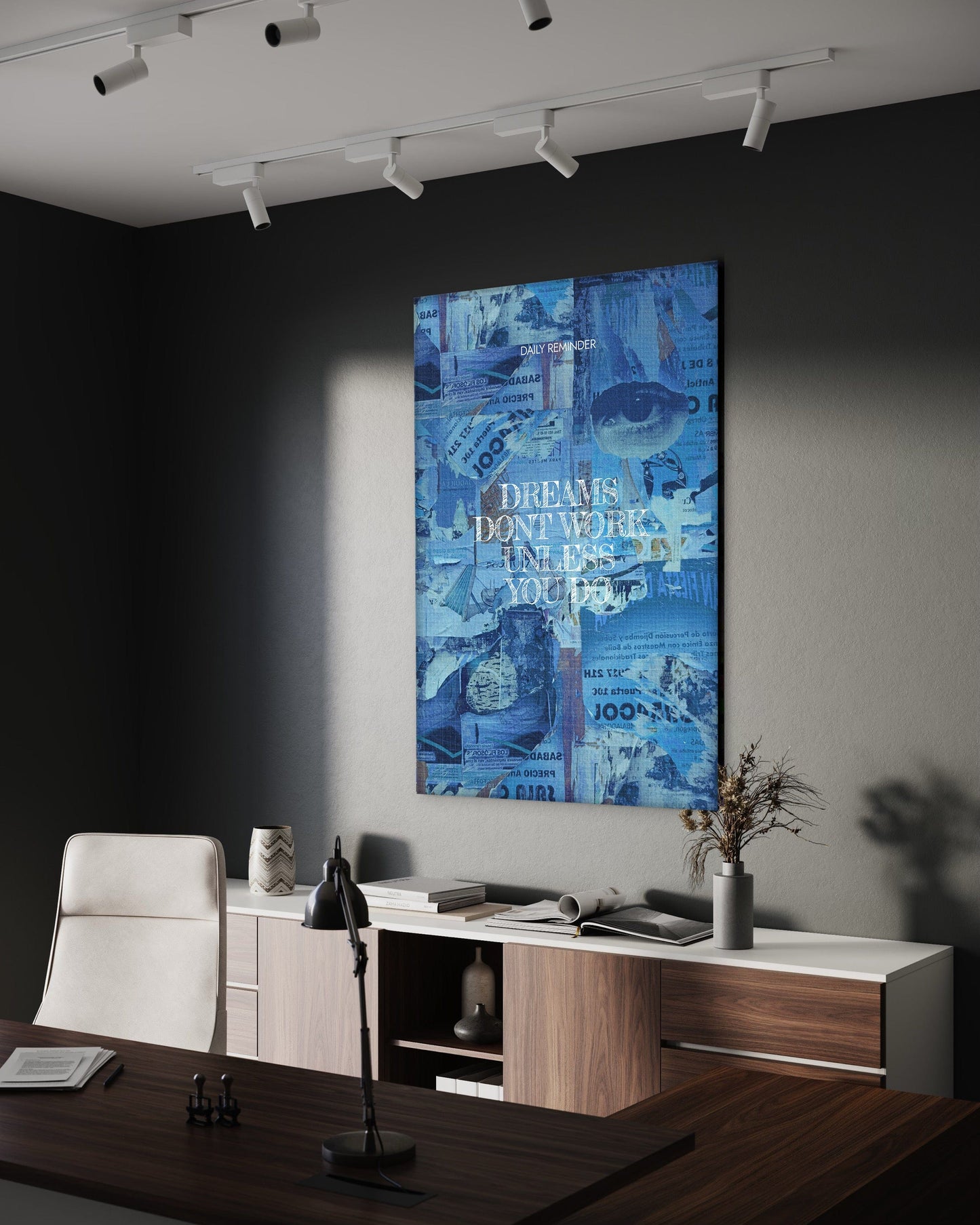 Dreams don't Work - Leinwandbild Motivation