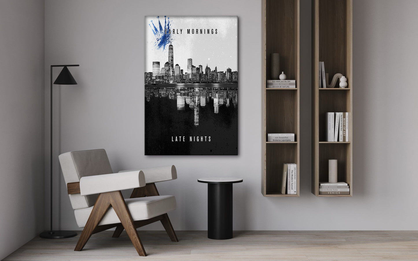 Early Mornings Late Nights - Leinwandbild Motivation