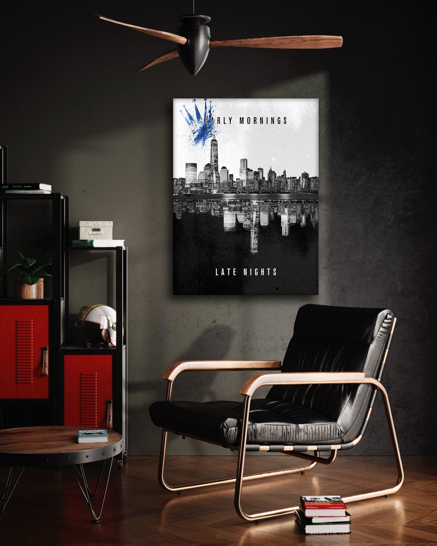Early Mornings Late Nights - Leinwandbild Motivation