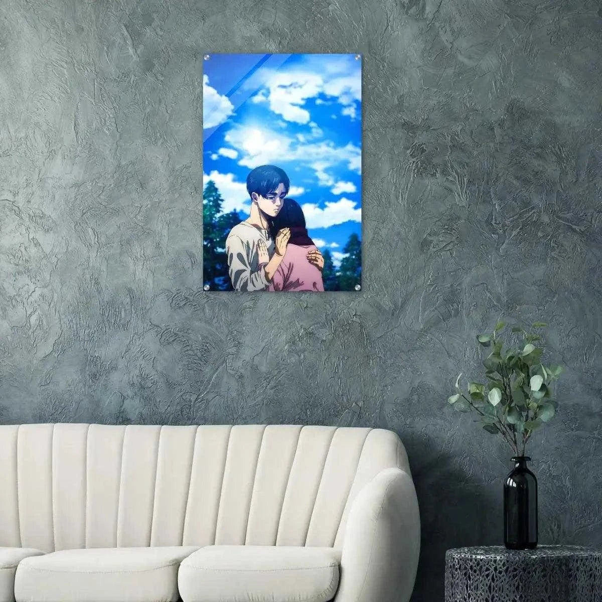 Eren & Mikasa - Anime Leinwandbild