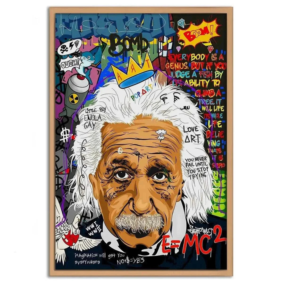 Everybody is a genius - Einstein - Leinwandbild Pop Art