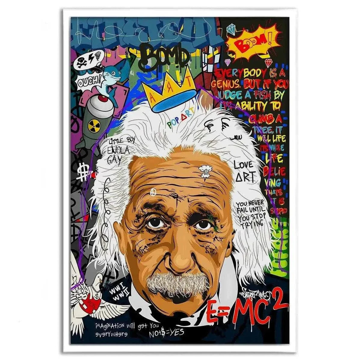 Everybody is a genius - Einstein - Leinwandbild Pop Art
