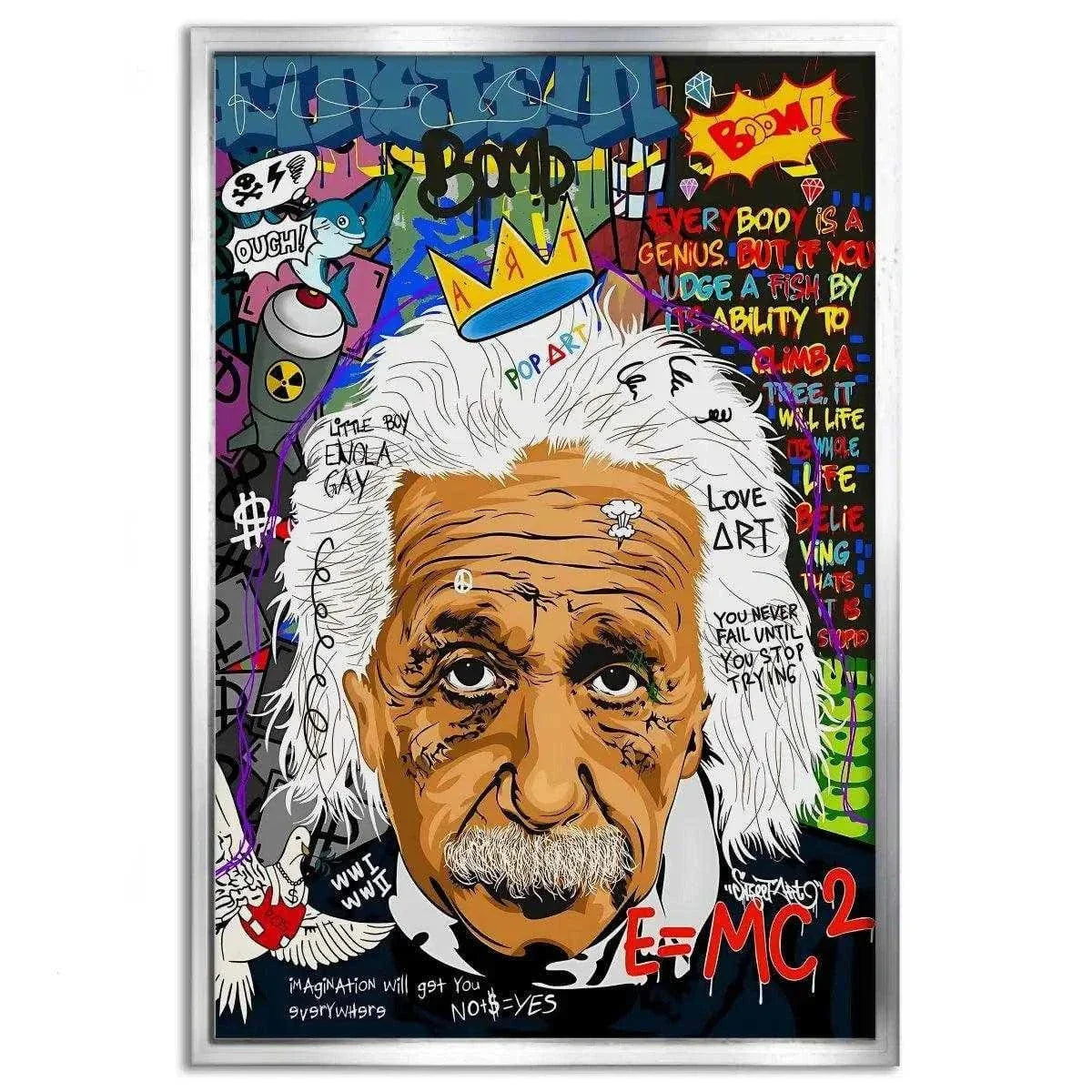Everybody is a genius - Einstein - Leinwandbild Pop Art