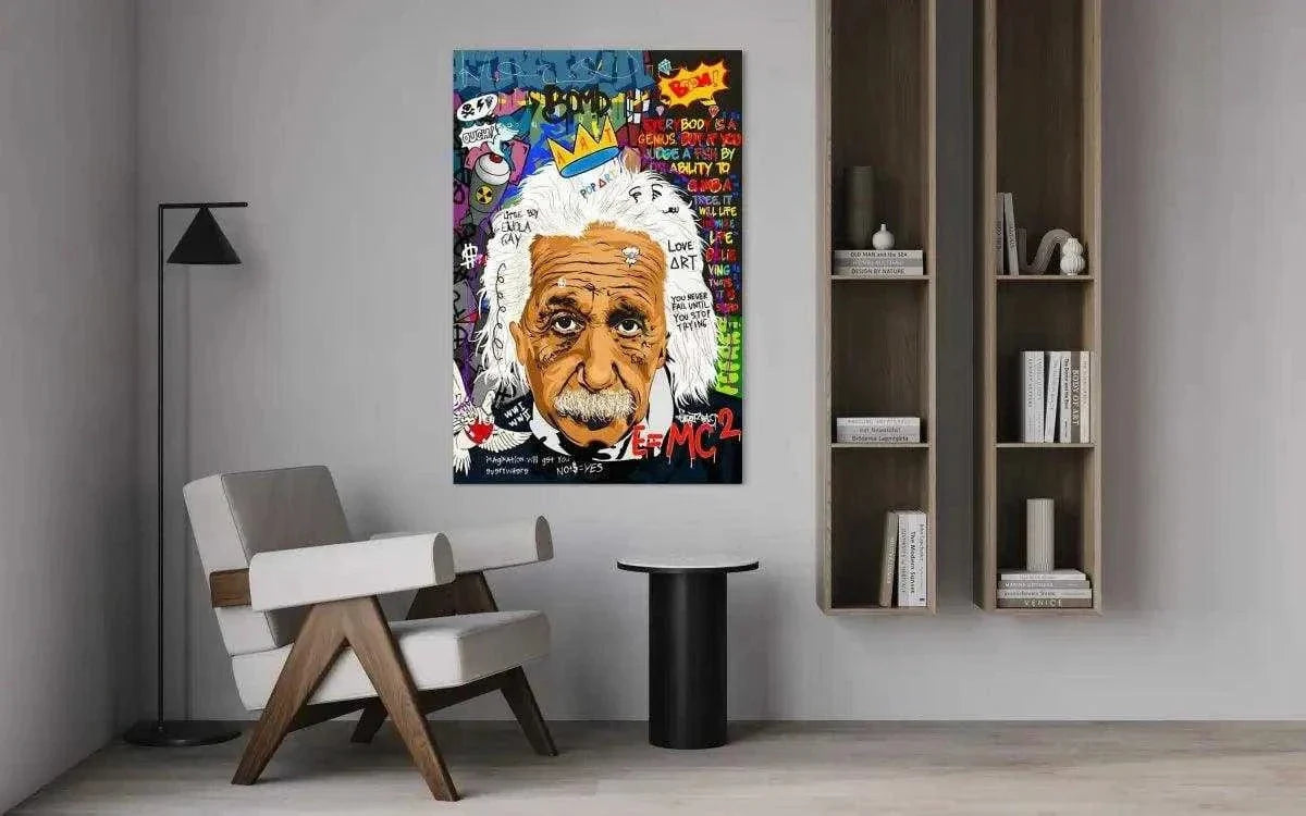 Everybody is a genius - Einstein - Leinwandbild Pop Art