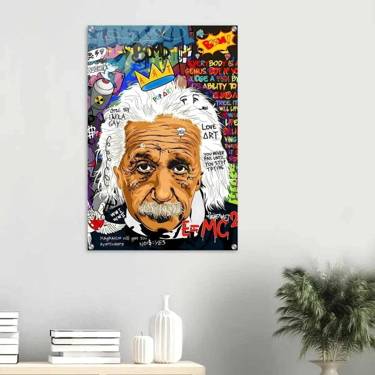 Everybody is a genius - Einstein - Leinwandbild Pop Art
