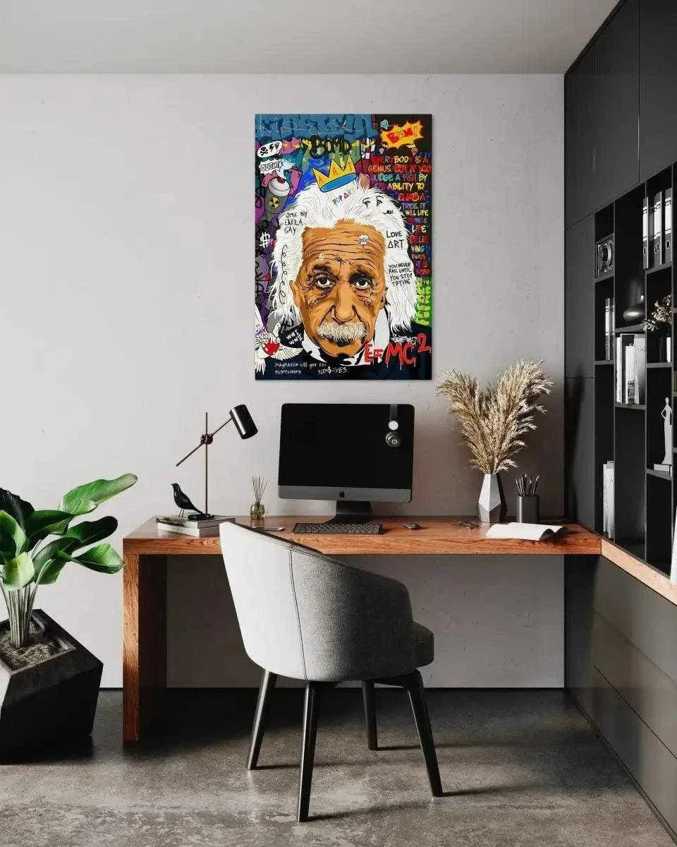 Everybody is a genius - Einstein - Leinwandbild Pop Art