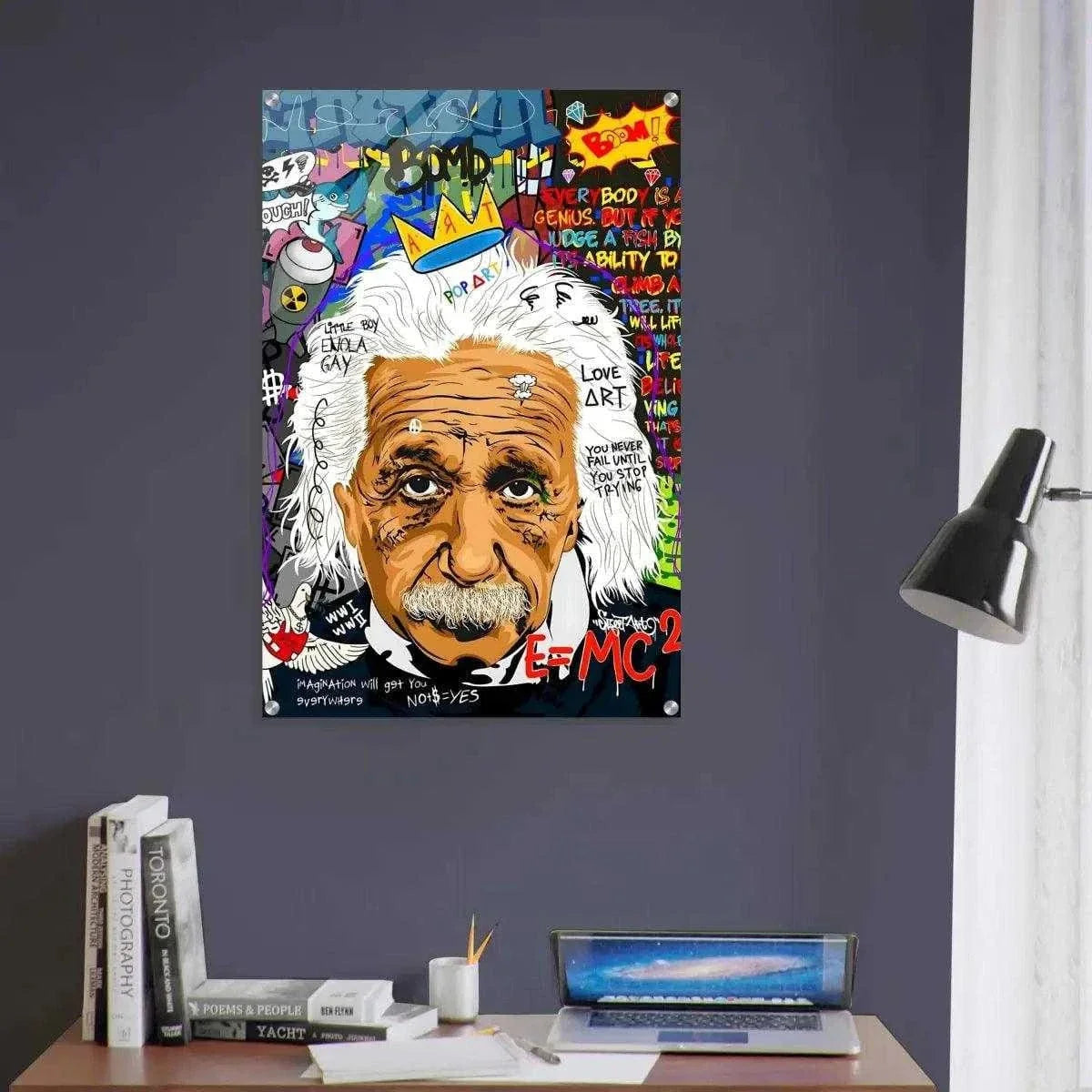 Everybody is a genius - Einstein - Leinwandbild Pop Art
