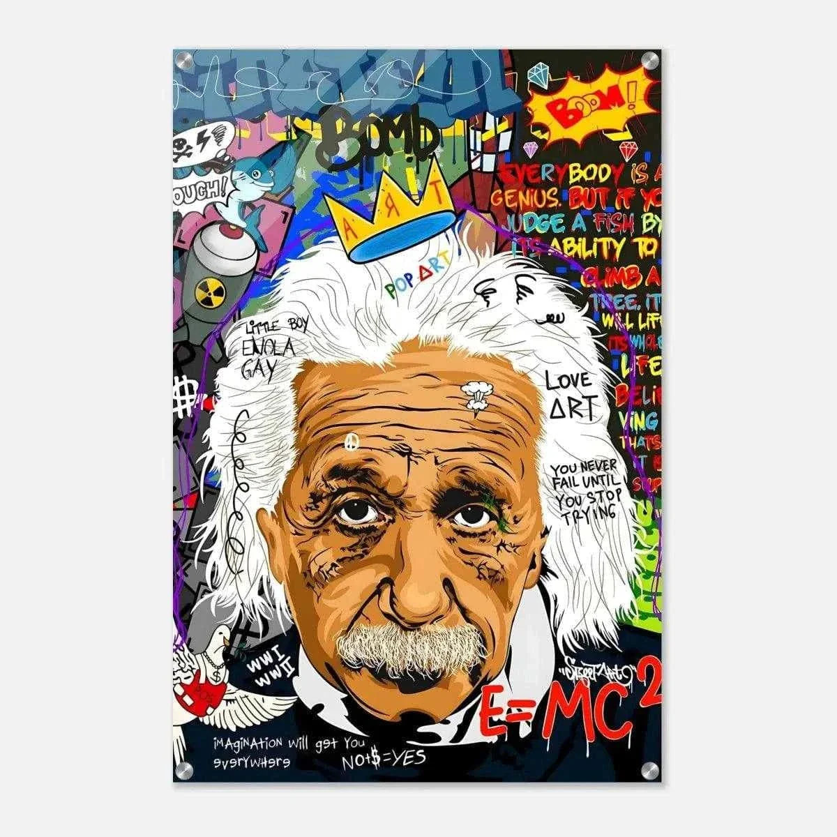 Everybody is a genius - Einstein - Leinwandbild Pop Art