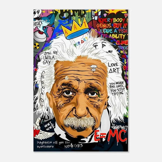 Everybody is a genius - Einstein - Leinwandbild Pop Art
