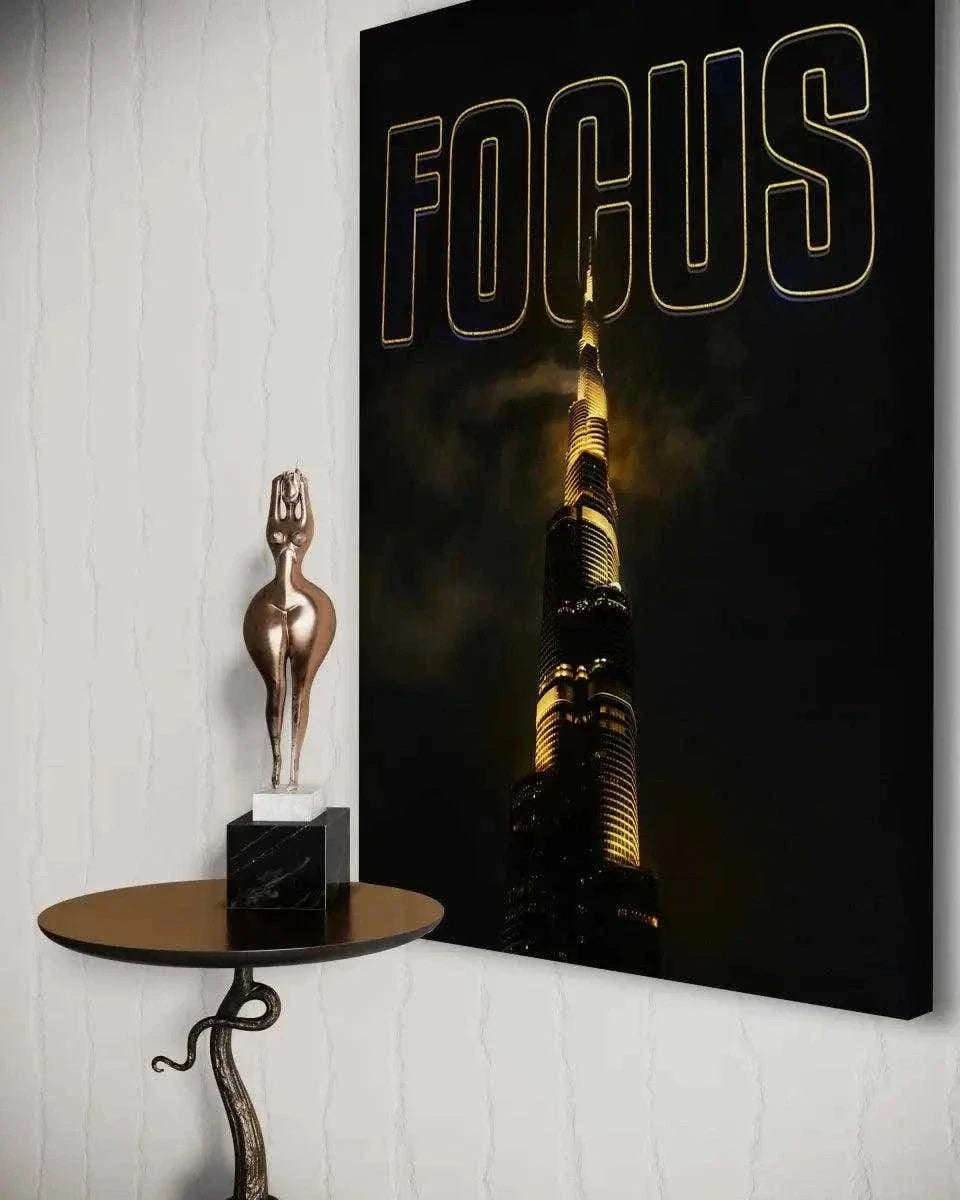 FOCUS - Leinwandbild Motivation