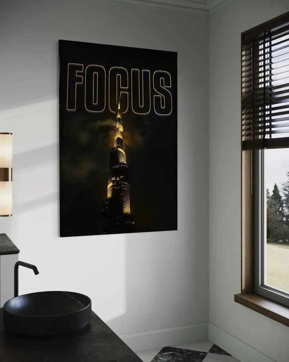 FOCUS - Leinwandbild Motivation