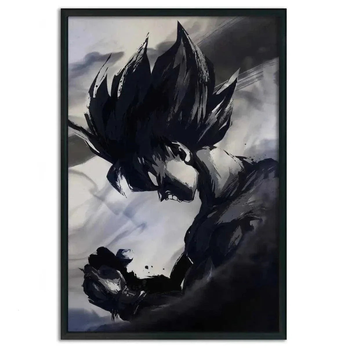 Goku Black and White - Dragon Ball - Anime Leinwandbild