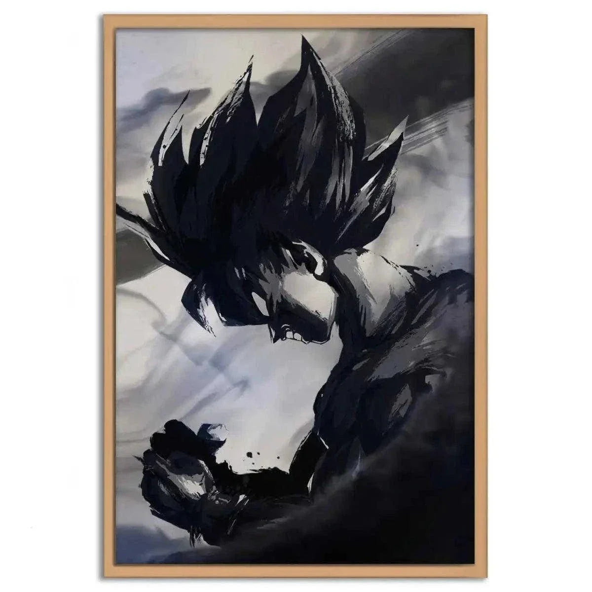 Goku Black and White - Dragon Ball - Anime Leinwandbild