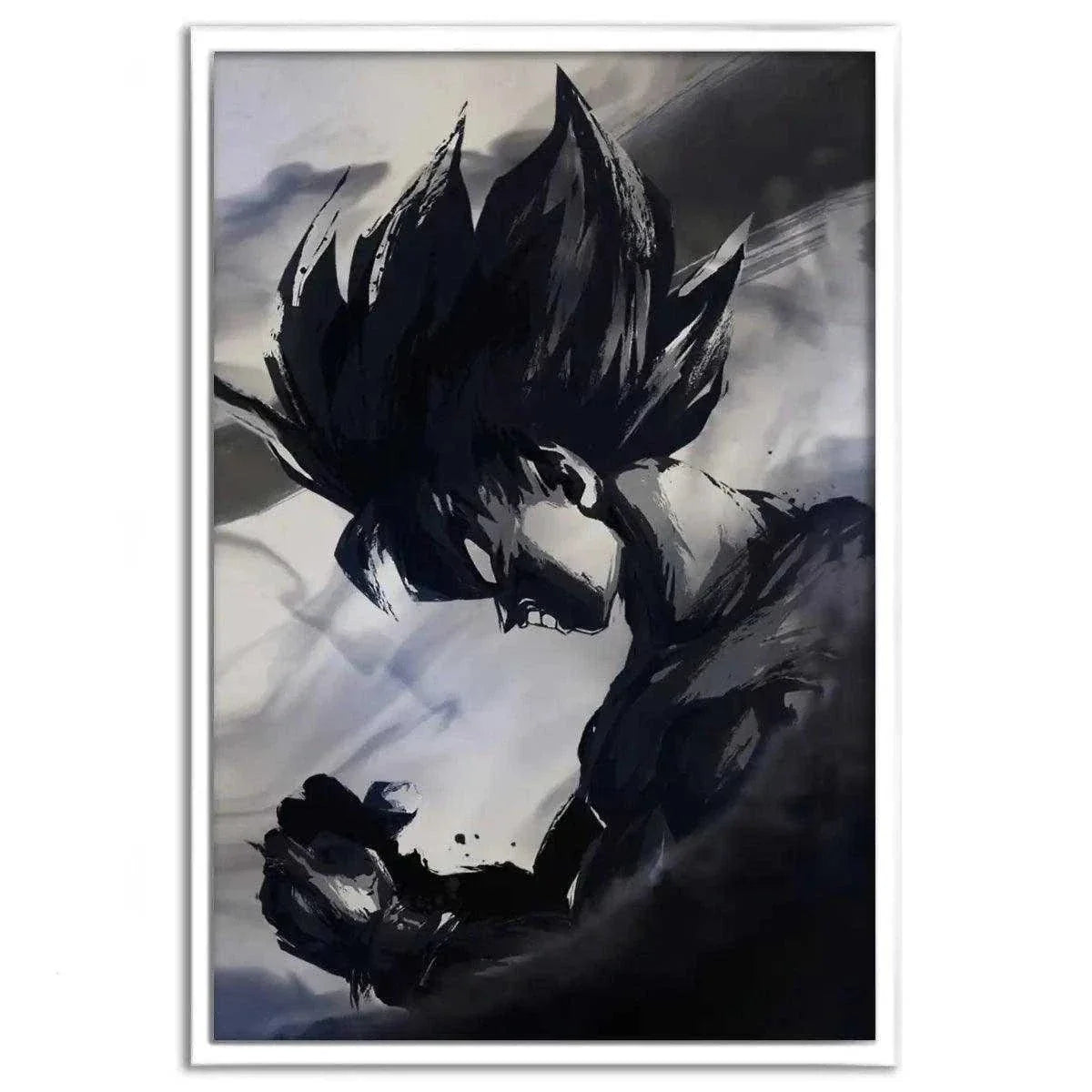 Goku Black and White - Dragon Ball - Anime Leinwandbild