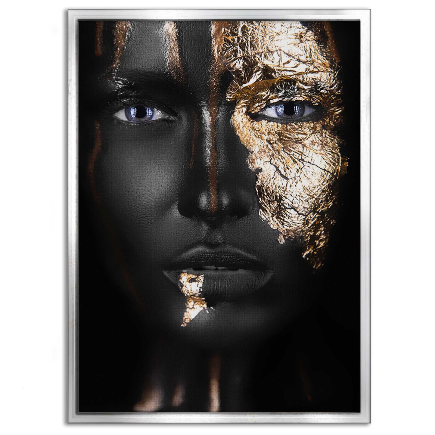 Golden Face I - Leinwandbild Luxuriös
