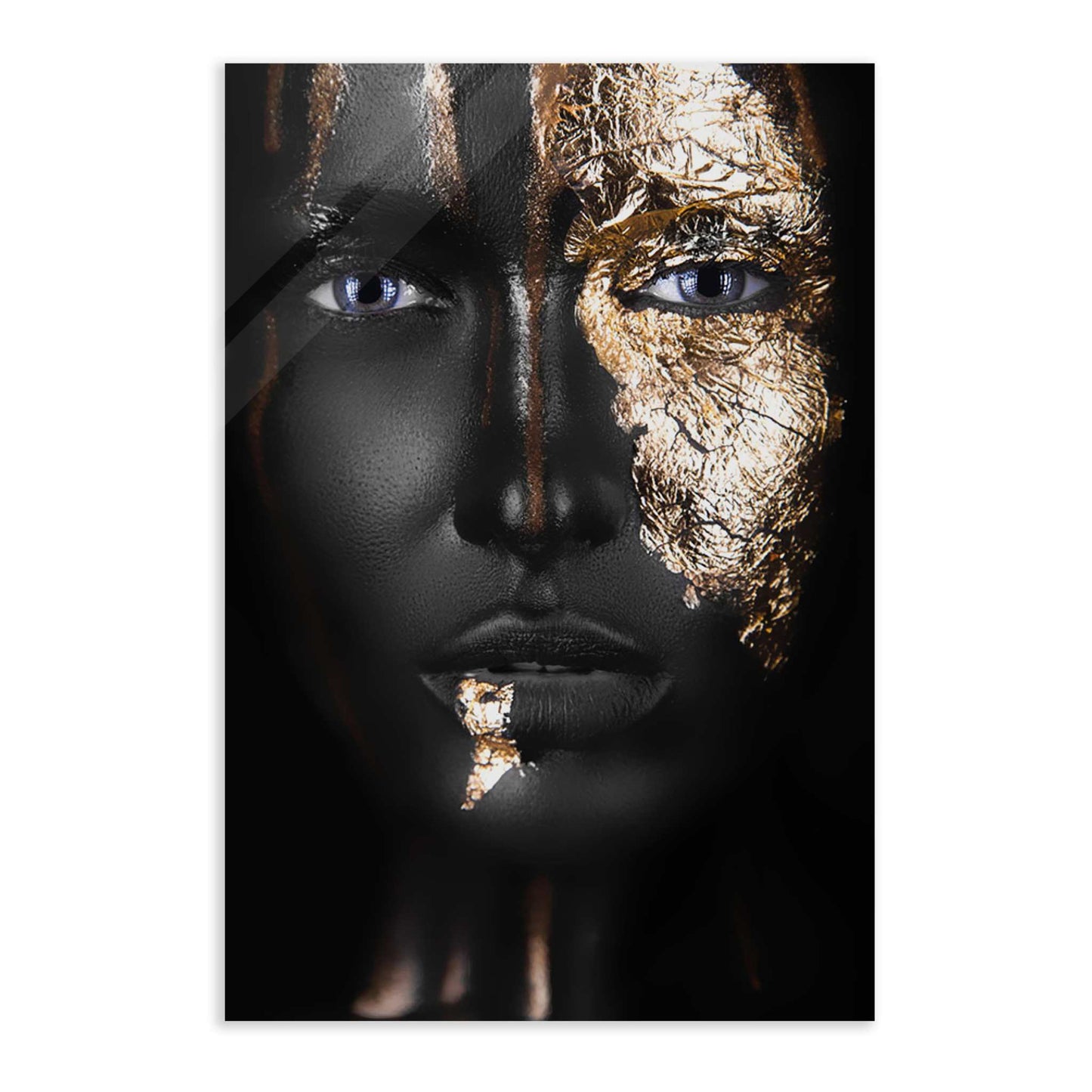 Golden Face I - Leinwandbild Luxuriös