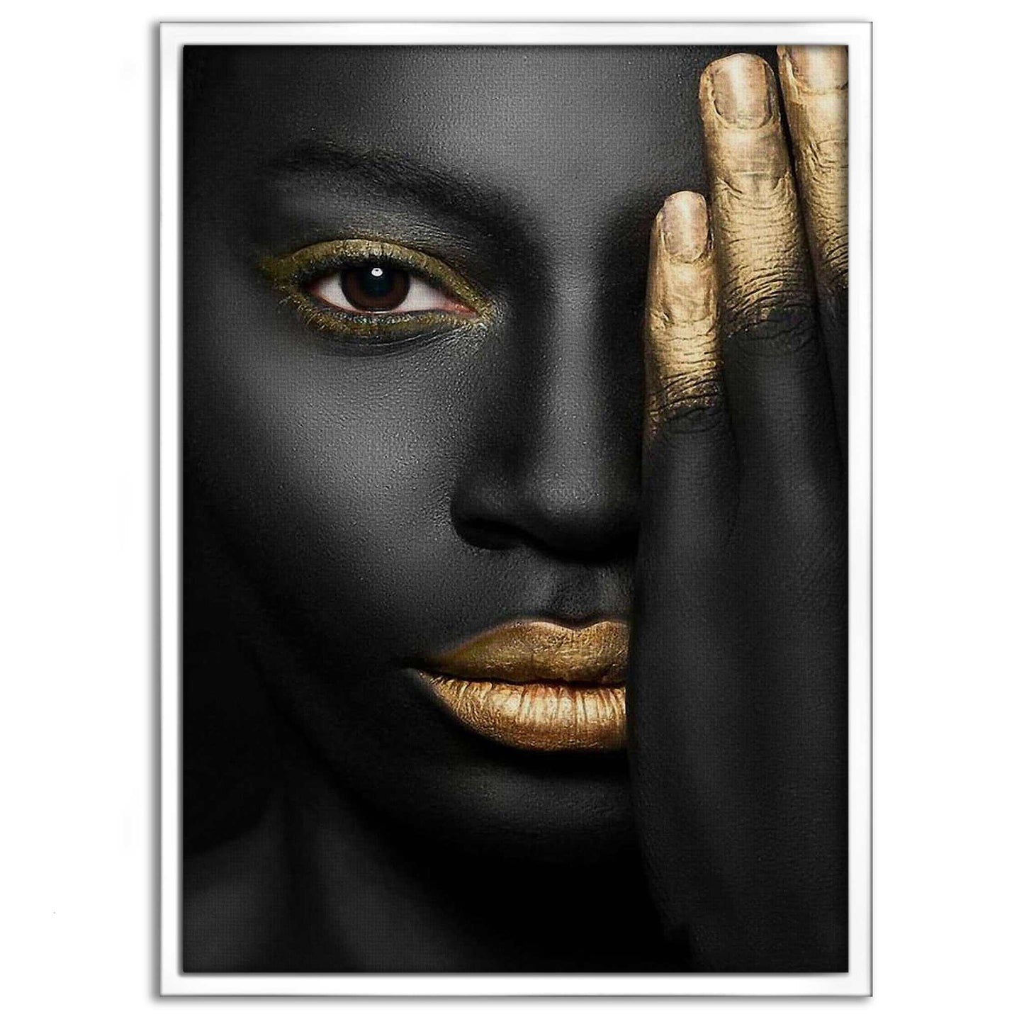 Golden Face II - Leinwandbild Luxuriös