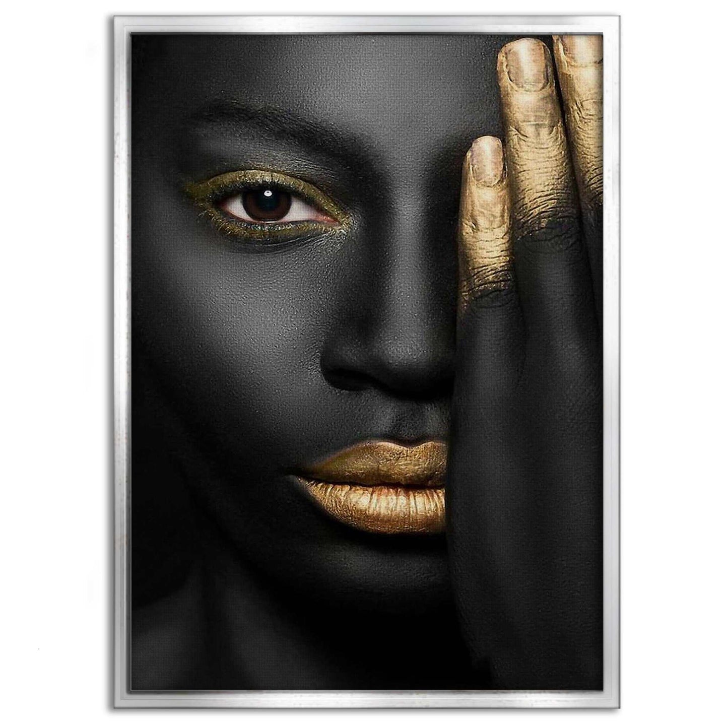 Golden Face II - Leinwandbild Luxuriös