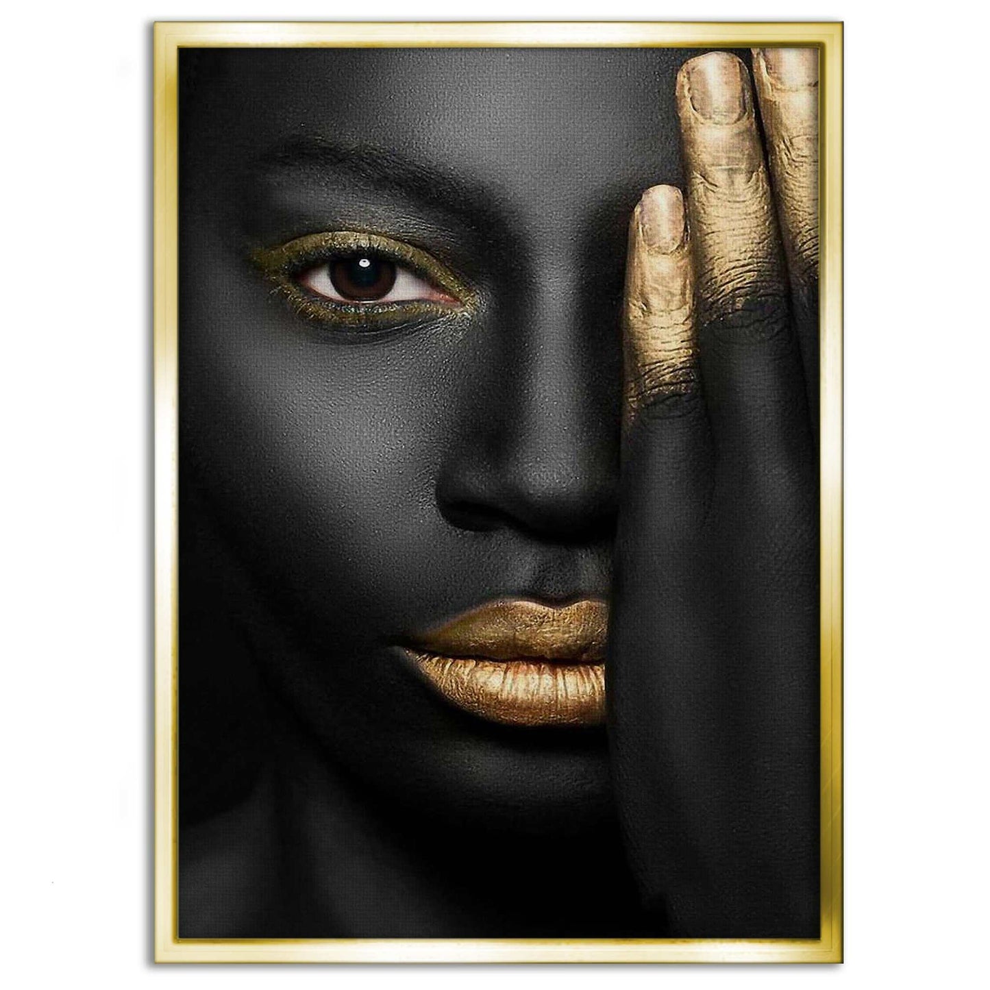 Golden Face II - Leinwandbild Luxuriös