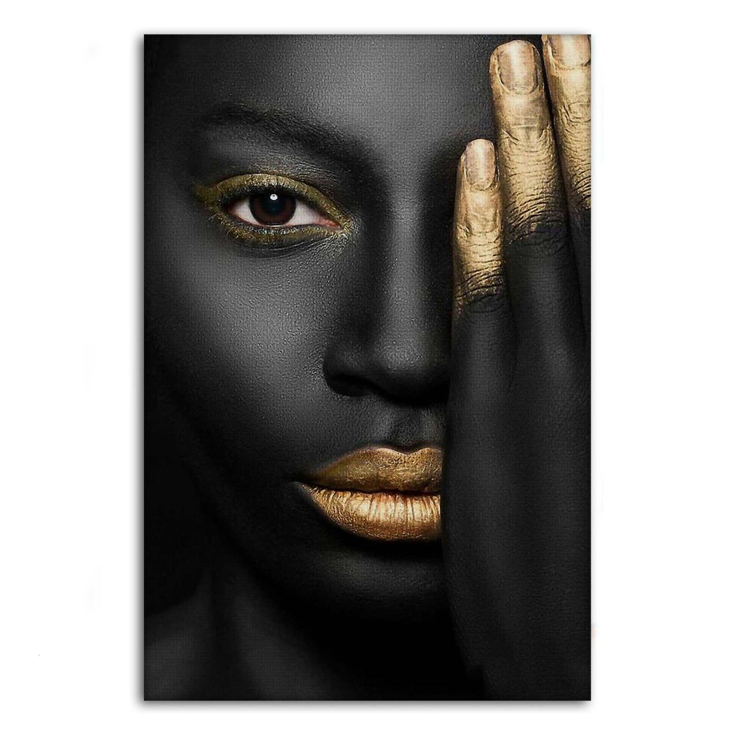 Golden Face II - Leinwandbild Luxuriös