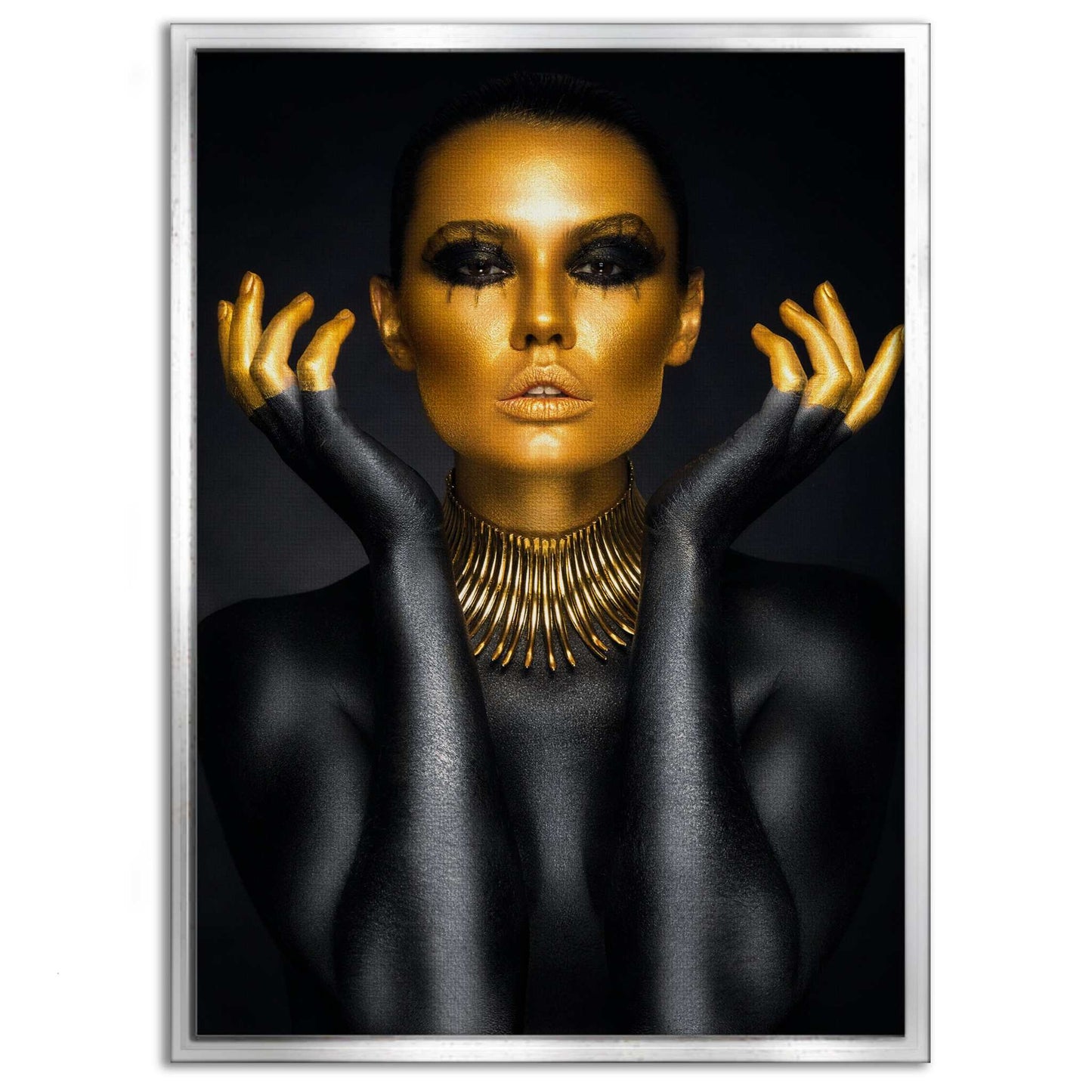 Golden Face III - Leinwandbild Luxuriös