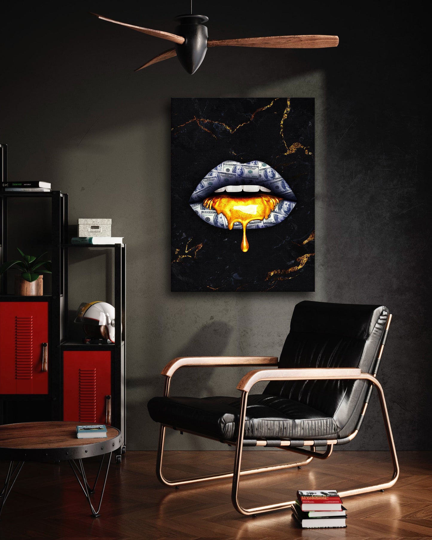 Golden Kiss - Leinwandbild Luxuriös