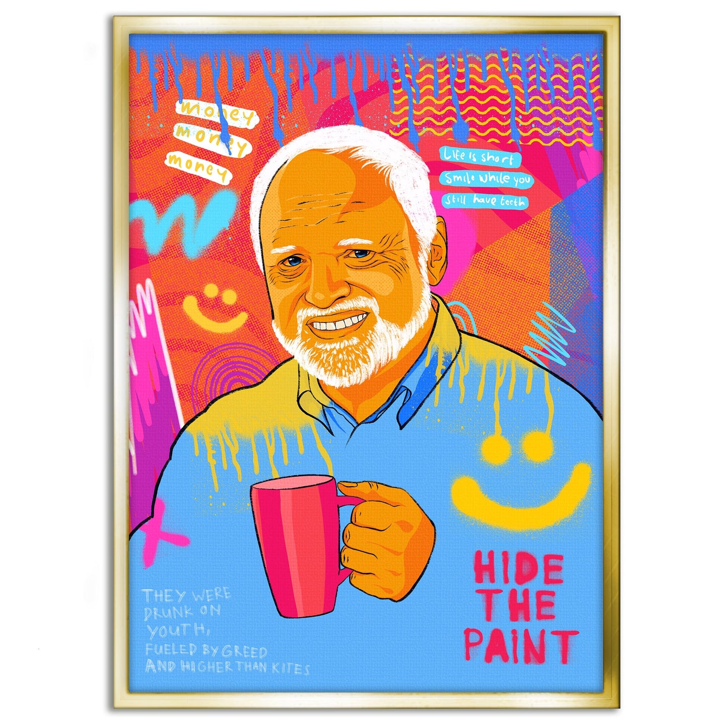 Harold Meme - Leinwandbild Pop Art