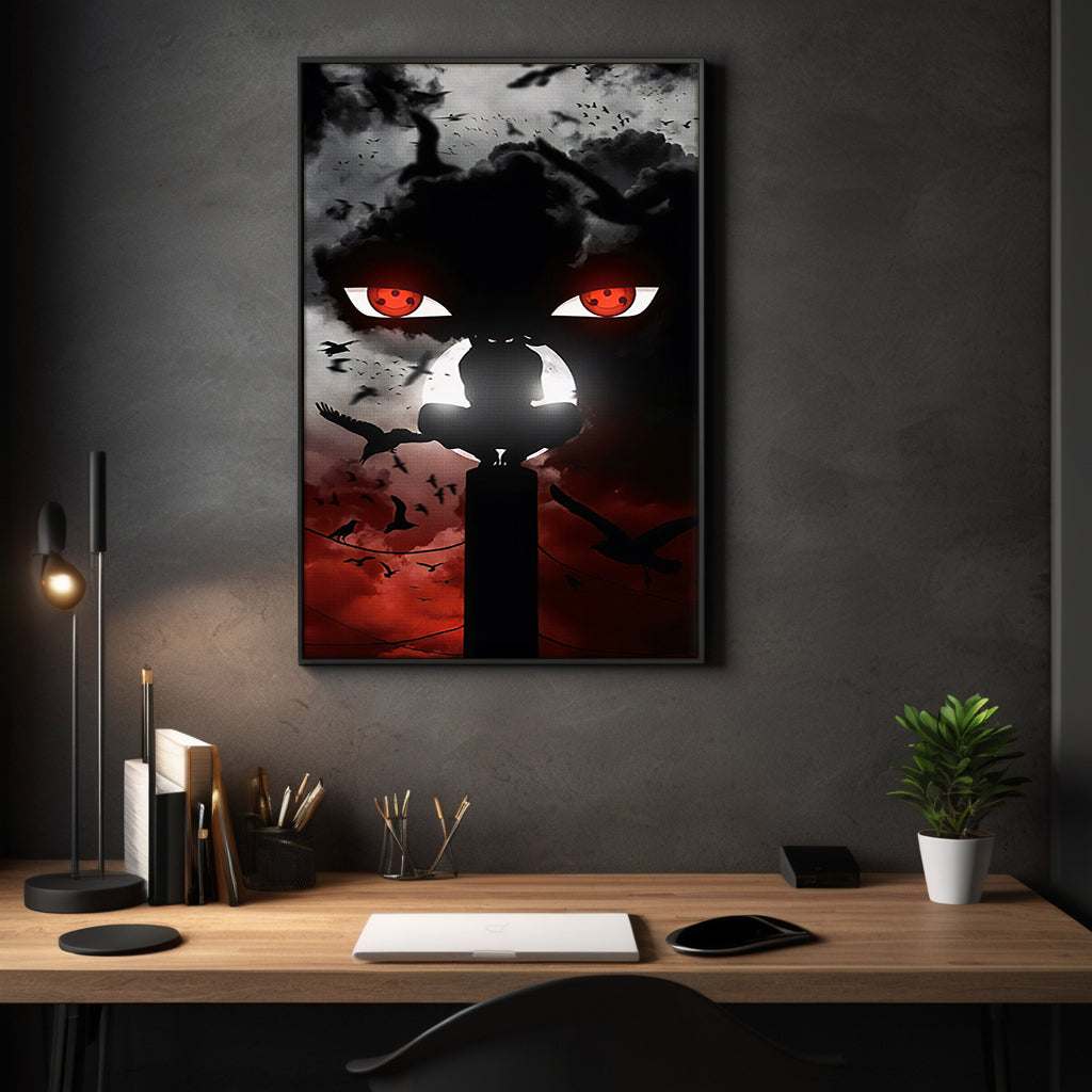 Itachi's Bloody Night - Anime Leinwandbild