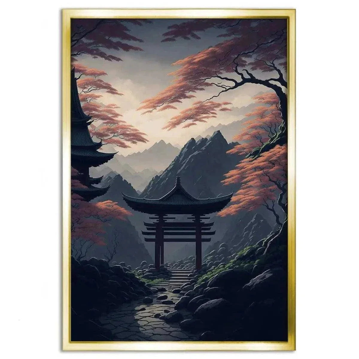 Japanischer Shrine - Leinwandbild Japanisch