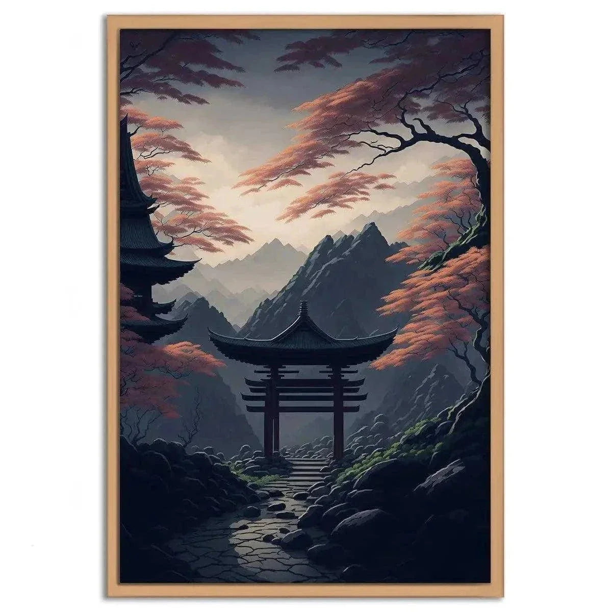 Japanischer Shrine - Leinwandbild Japanisch