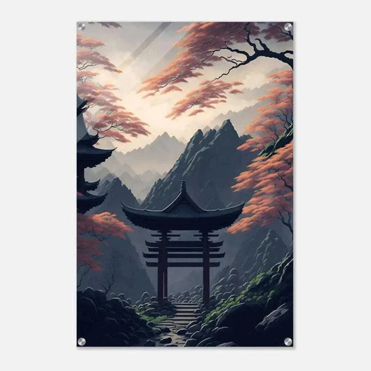 Japanischer Shrine - Leinwandbild Japanisch