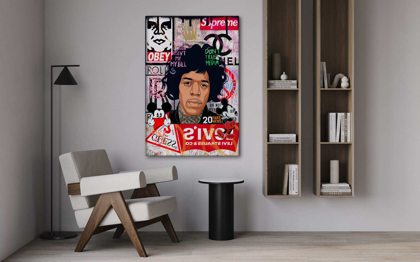 Jimmy Hendrix - Leinwandbild Pop Art