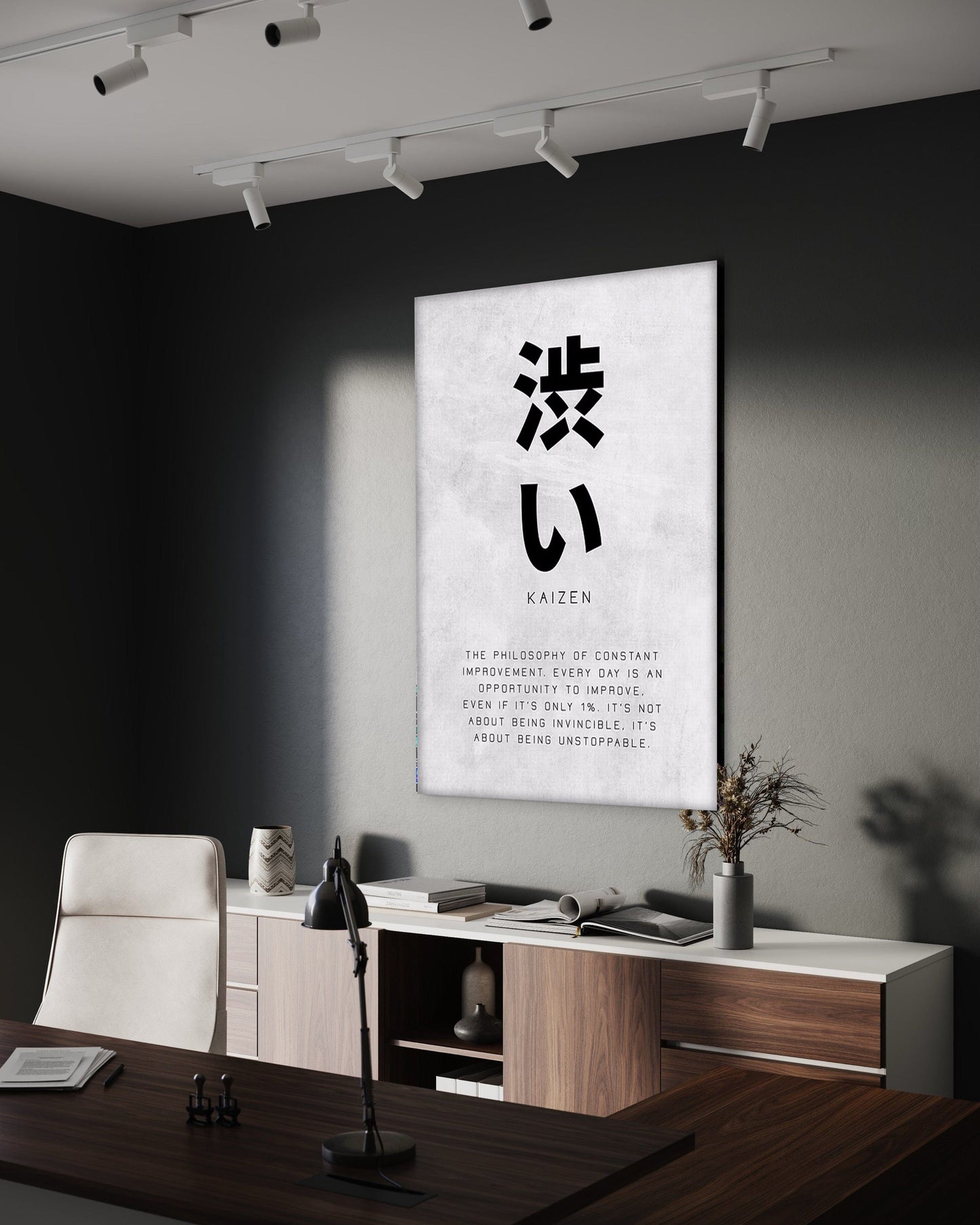 Kaizen Constant Improvement - Leinwandbild Motivation