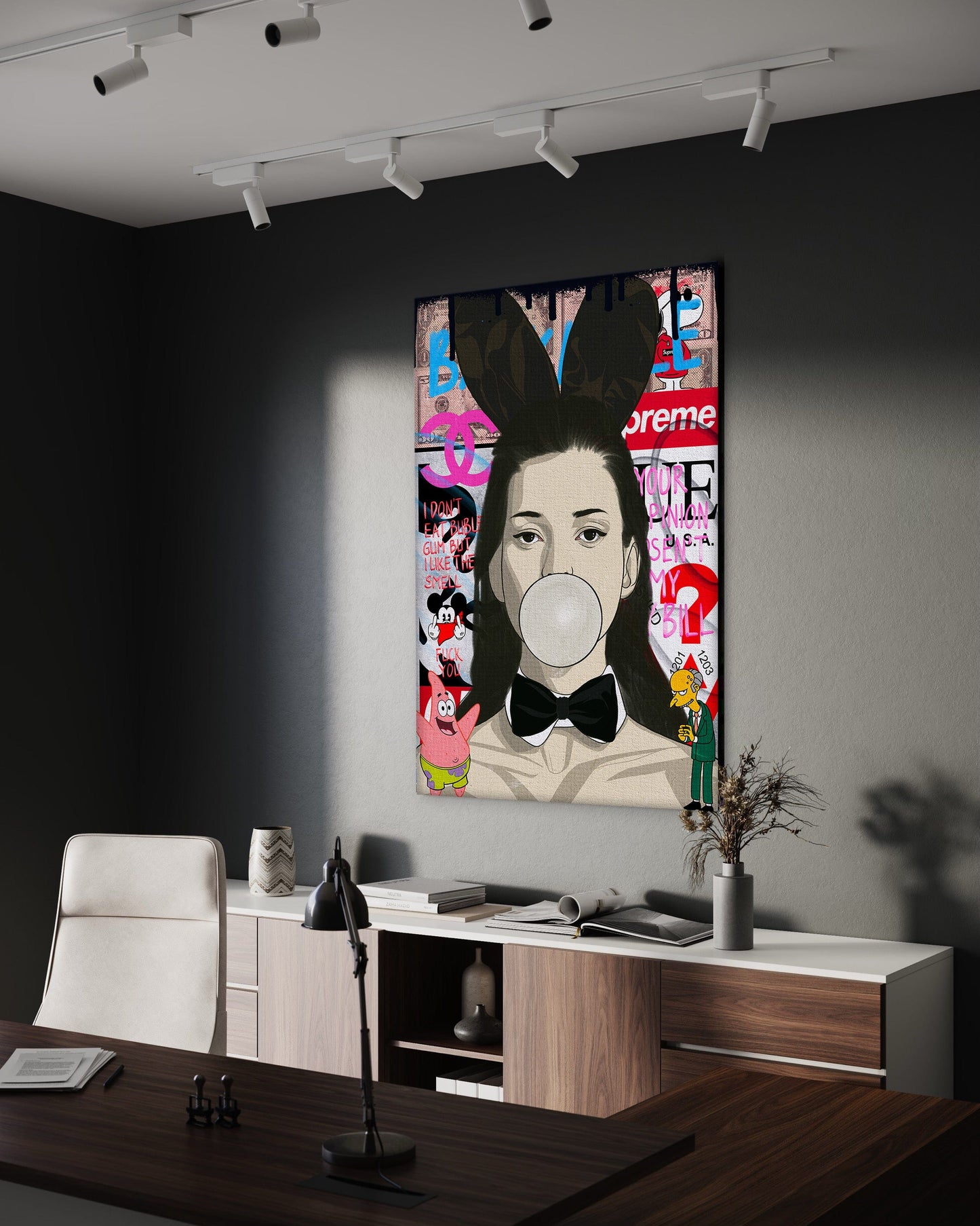 Kate Moss - Leinwandbild Pop Art