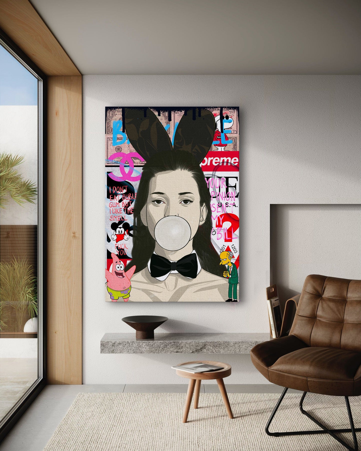 Kate Moss - Leinwandbild Pop Art