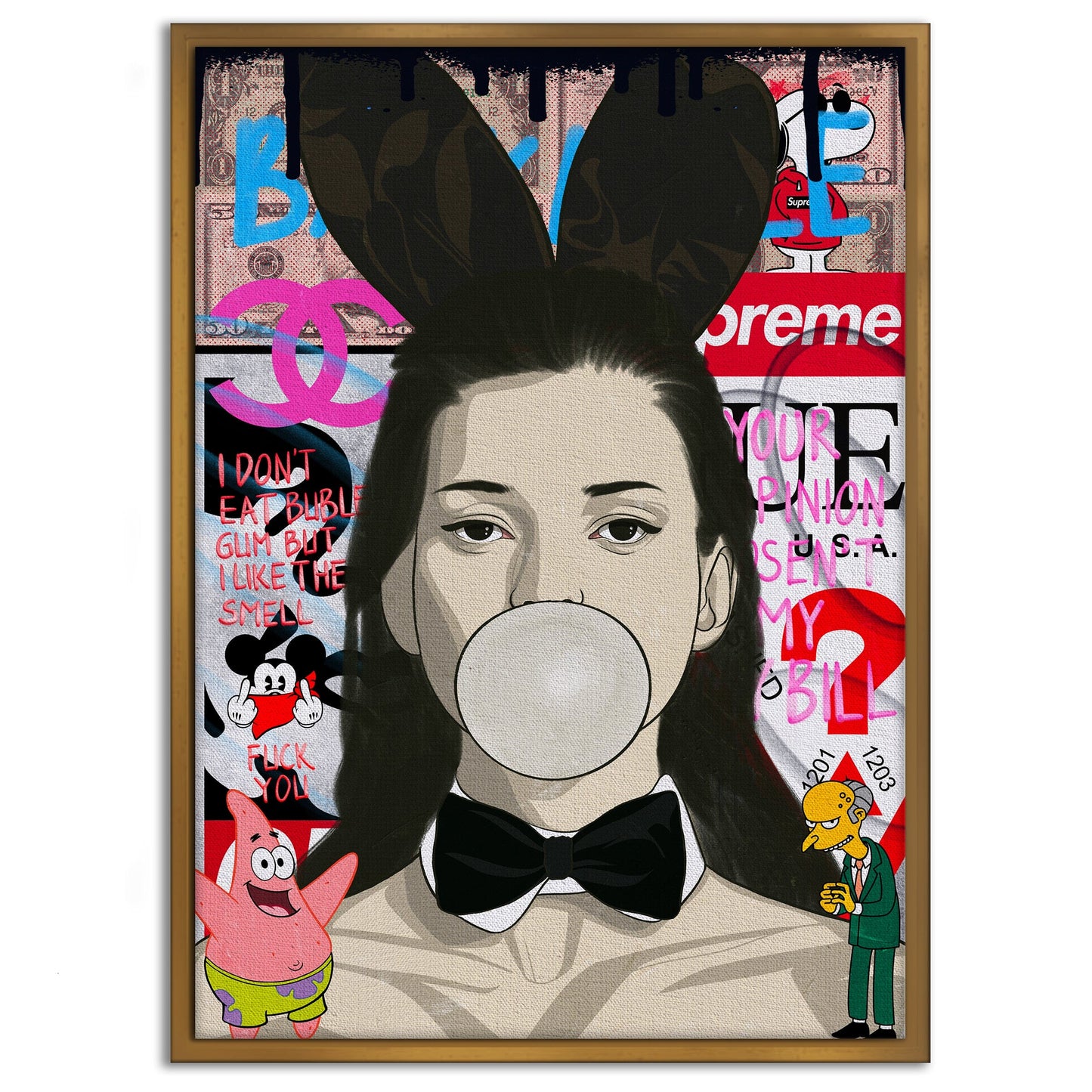 Kate Moss - Leinwandbild Pop Art